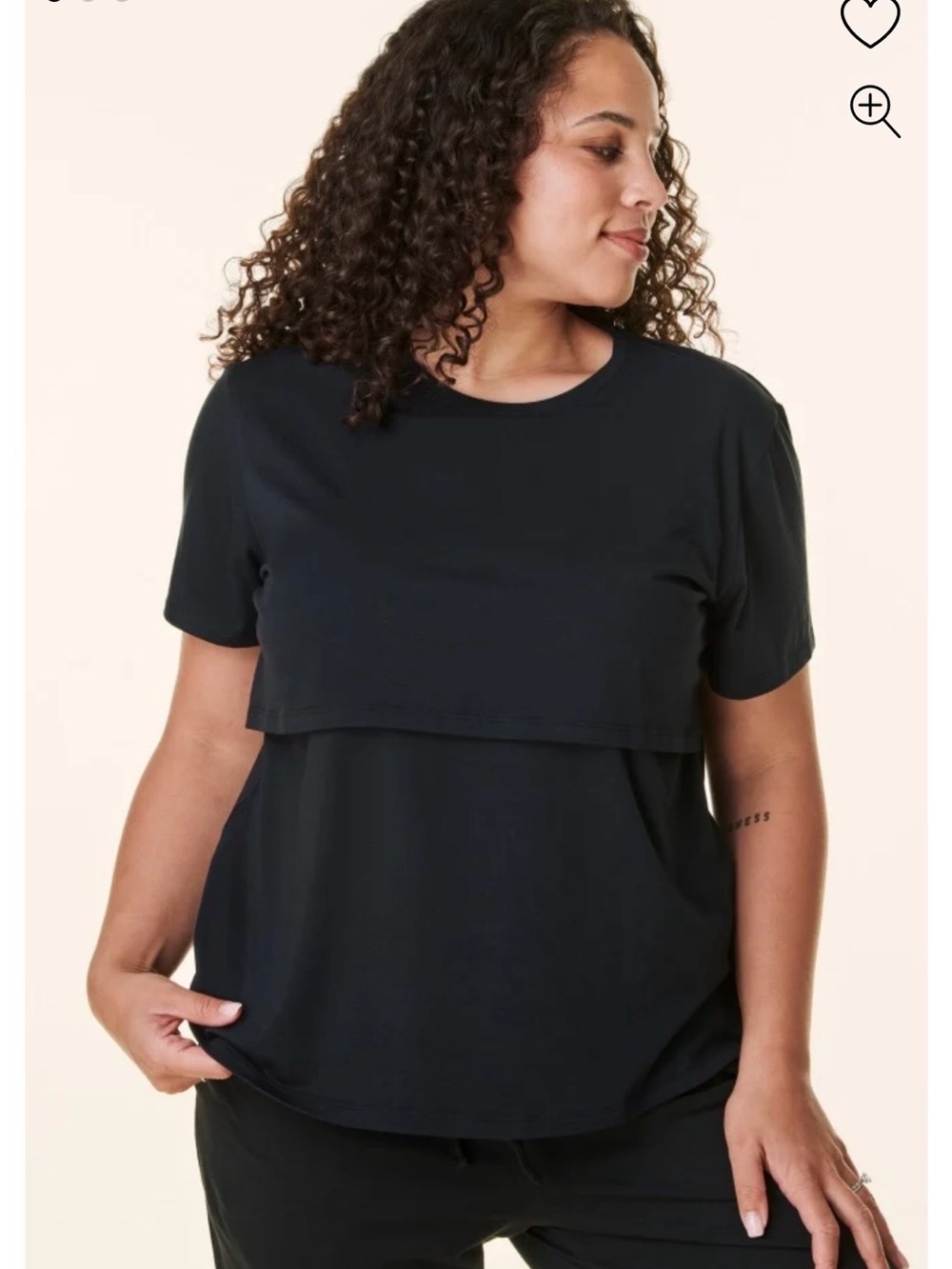 Bravado Black Short-Sleeve lift up nursing t-shirt